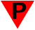 Red triangle Pole.svg