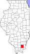 State map highlighting Saline County