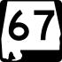 State Route 67 marker