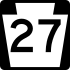 Pennsylvania Route 27 marker
