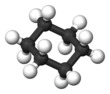 Ball-and-stick model of cyclohexane in its chair conformation