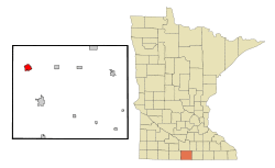 Location of Winnebago, Minnesota