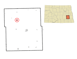 Location of Rogers, North Dakota