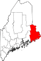 State map highlighting Washington County