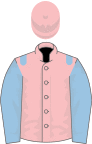 Pink, light blue epaulets and sleeves
