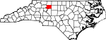 State map highlighting Forsyth County