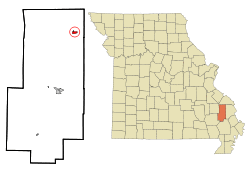 Location of Sedgewickville, Missouri