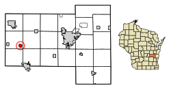 Location of Brandon in Fond du Lac County, Wisconsin.