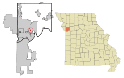 Location of Glenaire, Missouri