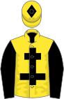 Yellow, Black Cross of Lorraine, sleeves and diamond on cap