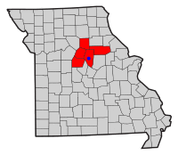 Location in Missouri .mw-parser-output .geo-default,.mw-parser-output .geo-dms,.mw-parser-output .geo-dec{display:inline}.mw-parser-output .geo-nondefault,.mw-parser-output .geo-multi-punct{display:none}.mw-parser-output .longitude,.mw-parser-output .latitude{white-space:nowrap}38°57′06″N 92°19′43″W﻿ / ﻿38.951561°N 92.328638°W﻿ / 38.951561; -92.328638﻿ (Columbia, Missouri Metropolitan Area)Coordinates: .mw-parser-output .geo-default,.mw-parser-output .geo-dms,.mw-parser-output .geo-dec{display:inline}.mw-parser-output .geo-nondefault,.mw-parser-output .geo-multi-punct{display:none}.mw-parser-output .longitude,.mw-parser-output .latitude{white-space:nowrap}38°57′06″N 92°19′43″W﻿ / ﻿38.951561°N 92.328638°W﻿ / 38.951561; -92.328638﻿ (Columbia, Missouri Metropolitan Area)