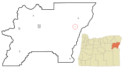 Location in Oregon
