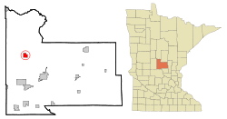 Location of Randall, Minnesota