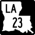 Louisiana Highway 23 marker