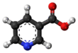 Ball and stick model of niacin
