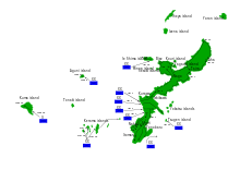 Map of a crescent-shaped island, with plans for four American divisions to land on its western shore