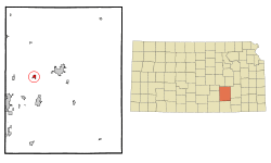Location within Butler County and Kansas