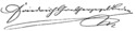 Frederick I's signature