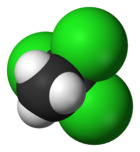 Space-filling model of 1,1,1-trichloroethane
