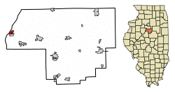 Location of Spring Bay in Woodford County, Illinois.