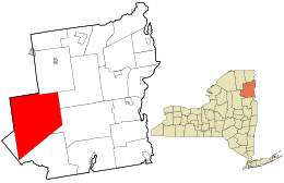 Location in Essex County and the state of New York