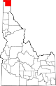 State map highlighting Boundary County