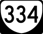 State Route 334 marker