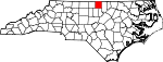State map highlighting Person County
