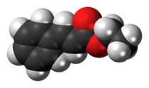 Ball-and-stick model of ethyl cinnamate