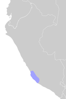 Map showing the extent of the Paracas culture