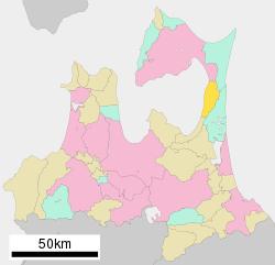 Location of Yokohama in Aomori Prefecture