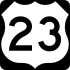 US Highway 23 marker