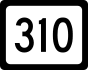 West Virginia Route 310 marker