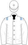 White, light blue epaulets