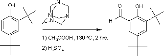 Duff reaction 3,5-di-tert-butylsalicylaldehyde