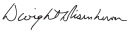 Cursive signature in ink