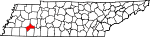State map highlighting Chester County