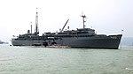 USS Frank Cable (AS-40) at Hong Kong, with USS La Jolla (SSN-701) and USS Honolulu (SSN-718), 7 October 2010 (061007-N-3228J-002).jpg