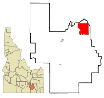 Location of Arbon Valley, Idaho