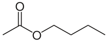Skeletal formula of butyl acetate