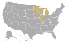Northern Collegiate Hockey Association locations