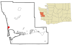 Location of Ocean City, Washington