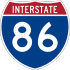 Interstate 86 marker