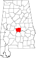 State map highlighting Autauga County