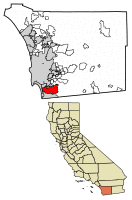 Location of Chula Vista, California