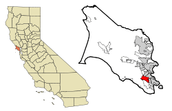 Location in Marin County and the state of California
