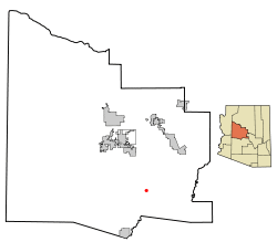 Location in Yavapai County and the state of Arizona