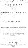 Title page reads "A Vindication of the Rights of Woman: with Strictures on Political and Moral Subjects. By Mary Wollstonecraft. London: Printed for J. Johnson, No. 72, St. Paul's church-Yard. 1792."