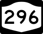 New York State Route 296 marker