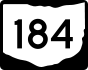 State Route 184 marker